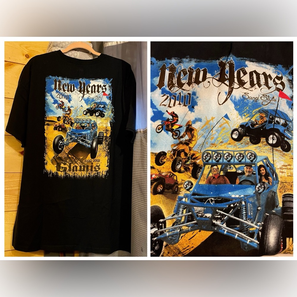 GLAMIS Sand Dunes Shirt, New Years 2010 T-Shirt, Size 2XL